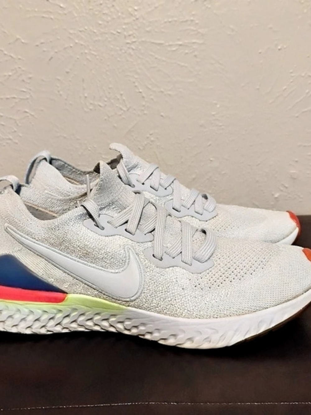 Nike React Infinity Run Flyknit Sneakers in Gray & Red